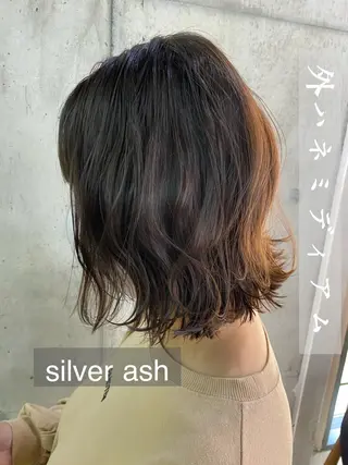 ミディアム カラー 舟橋 りんかのヘアスタイル