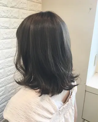 ミディアム カラー ヘアアレンジ 🌿‬ ܸAir 透明感🌱西村知佳のヘアスタイル