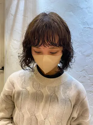 ミディアム パーマ BOTTOMS所属・🌸透明感艶 カラー🌸Yuukiのヘアスタイル