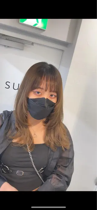 ミディアム sunc所属・レイヤーカット ワンホンヘアそうたのヘアスタイル