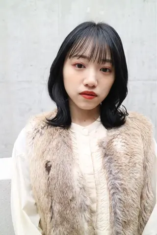 ミディアム 葉月/ボブ/ 透明感カラー／中目黒のヘアスタイル