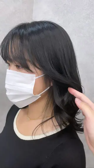 セミロング カラー ヘアアレンジ 口コミ高評価✨ 安達ももかのマツエク・マツパデザイン