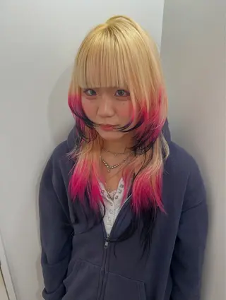 ロング 💥ウルフカット デザインあんな💥のヘアスタイル