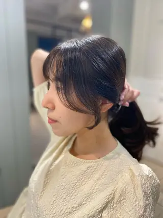 ミディアム カラー 韓国風レイヤーカット 💎髪質改善"yuiのヘアスタイル