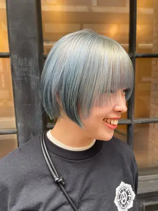 ショート fil横浜店長パーマ ブリーチ特化TOMOのヘアスタイル
