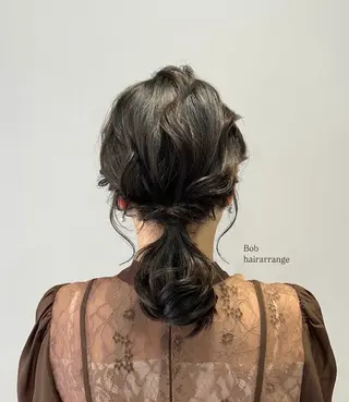 ショート ヘアアレンジ 立川 🫧 ブリーチ 艶髪カラー🧸✨️のヘアスタイル