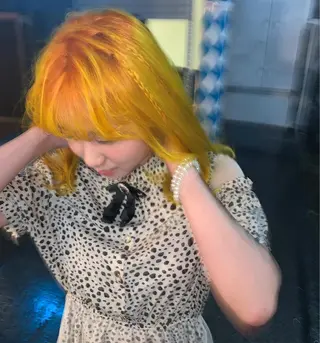 ミディアム カラー ピンクベージュ/新潟 万代/高橋桃葉🍑のヘアスタイル