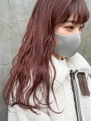 ロング カラー ヘアアレンジ 髪質改善カラー&TR 縮毛矯正/弱酸性矯正のヘアスタイル