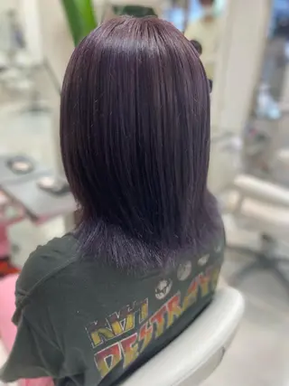 ミディアム カラー 菊地 美憂のヘアスタイル