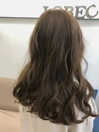 ロング カラー 本山　くせ毛のカット 尾島光季のヘアスタイル