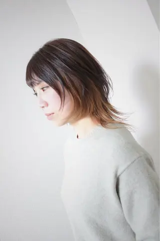 ミディアム カラー 土居 正季のヘアスタイル