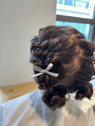 セミロング ヘアアレンジ キッズ お呼ばれセット🕊️ 高円寺/太田和のヘアスタイル