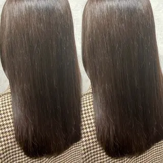 セミロング カラー 髪質改善ストレート /暖色カラー🎀🪞のヘアスタイル