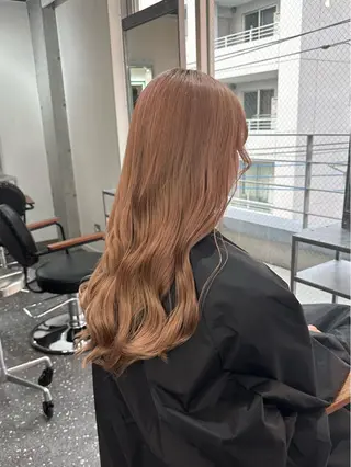 ロング カラー 韓国風レイヤー🗝要 暗透カラー📓吉祥寺のヘアスタイル