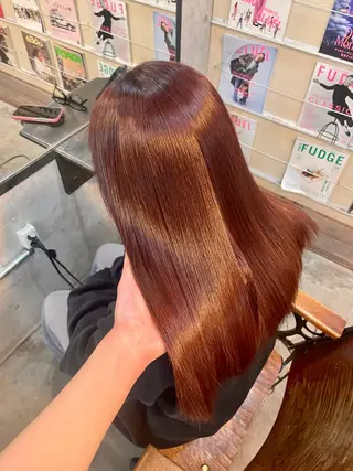 セミロング ヘアアレンジ キッズ 艶髪/ハイトーン /masami🩵のヘアスタイル