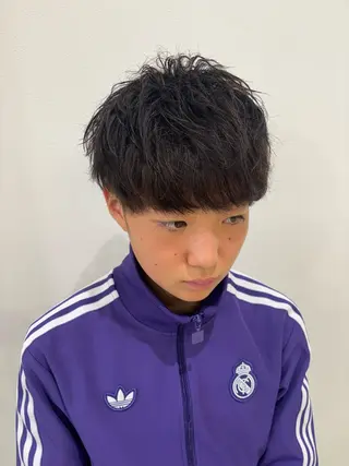 パーマ メンズ メンズパーマ/ スパイキー/フェードのヘアスタイル