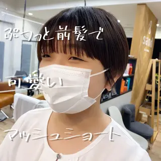 ショート カラー パーマ ヘアアレンジ Riposo.所属・✨艶髪✨ 奈須晴香のヘアスタイル