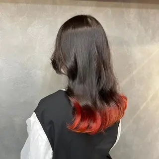 セミロング ❤️‍🔥シールエク ＋カラー京❤️‍🔥のヘアスタイル