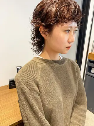 ショート カラー パーマ ヘアアレンジ メンズ キッズ ネイル マツエク・マツパ パーマスタイル🔅 sayacaのヘアスタイル