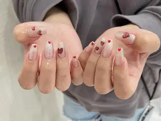ネイル ki🍒🍒 ki ツルツルネイルのネイルデザイン