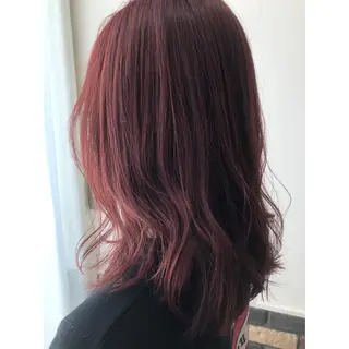 セミロング カラー おかにわ みりのヘアスタイル