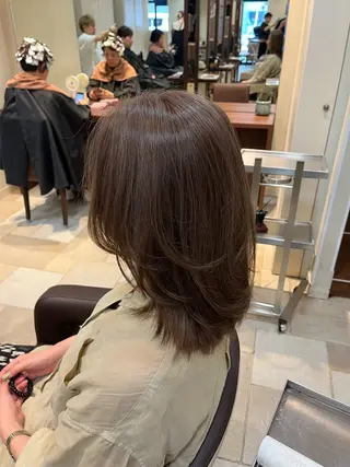 ミディアム カラー 大人透明感艶カラー 寺田稜のヘアスタイル