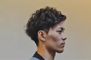 ショート ミディアム パーマ メンズ Hair Salon AYATA所属・メンズ限定✂️撮影 モデル募集！林 拓実のヘアスタイル