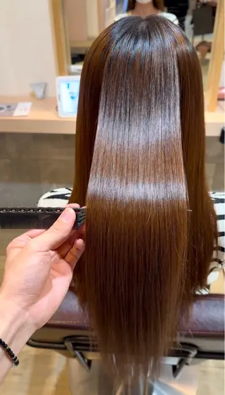 ロング カラー パーマ 佐々野✂️縮毛矯正 /レイヤーカット🫧のヘアスタイル
