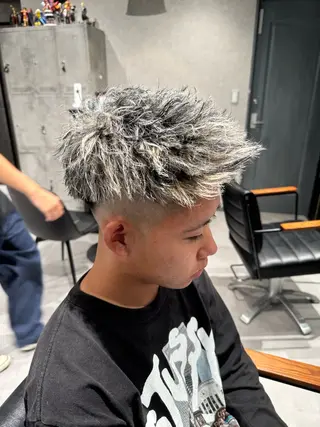ショート カラー パーマ メンズ メンズヘア◎ なぐらのヘアスタイル