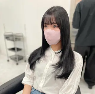 セミロング カラー ヘアアレンジ Ella所属・nana【艶髪】/ レイヤー/縮毛矯正のヘアスタイル