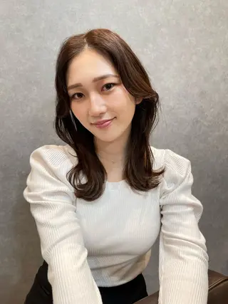 セミロング カラー ツヤ美髪💐 髪質改善/高山愛来のヘアスタイル