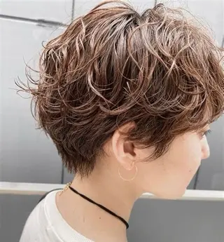 ショート パーマ ショートパーマ✂️ 無料カット🔥すかいのヘアスタイル