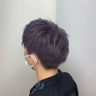 ショート カラー メンズ 艶髪/白髪ぼかし ヘッドスパ/大野結菜のヘアスタイル