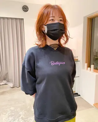 ミディアム カラー ヘアアレンジ マツエク・マツパ Nancy所属・束感まつげ❤︎ あみのマツエク・マツパデザイン