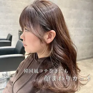 ロング カラー ヘアアレンジ GO TODAY SHAiRE SALON 心斎橋edel所属・顔まわりカット/ やすだのヘアスタイル