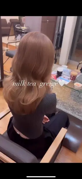 セミロング yui/透明感カラー /コテ巻き風パーマのヘアスタイル