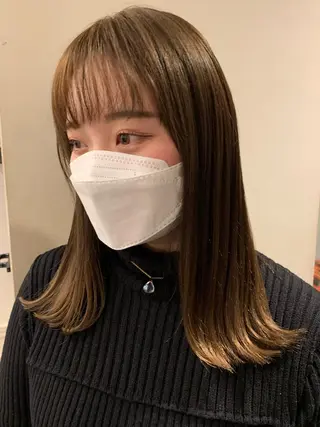 セミロング 米川 沙妃のヘアスタイル