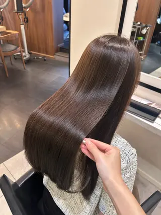 ロング カラー 中原 優美のヘアスタイル