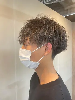 ショート パーマ メンズ Men's hair salon First 中百舌鳥店所属・First なかもず 店 YUKIのヘアスタイル