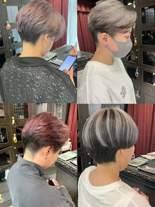 ショート 🦋YUI🦋デザイ ンカラー特化🔥のヘアスタイル