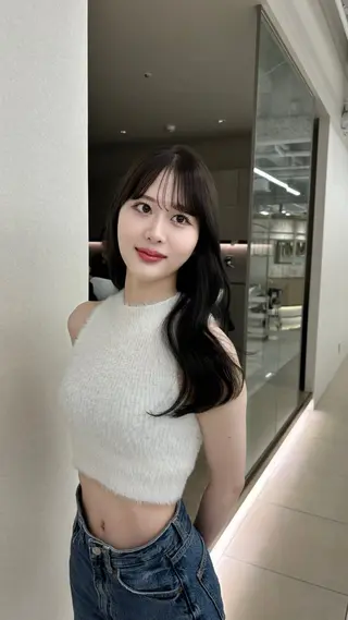 ロング カラー モヅメ モモエのヘアスタイル