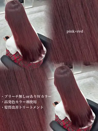 ロング カラー kazuki🍑韓国 トレンド暖色🫗のヘアスタイル