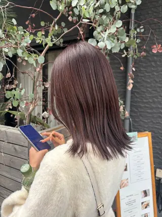 セミロング マツムラ ミサキのヘアスタイル