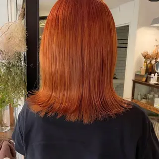 ミディアム カラー 暖色カラー🧡 ボブ🧚‍♀️マナのヘアスタイル