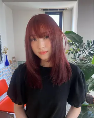 セミロング カラー ブリーチ矯正/ ブリーチ特化mikaのヘアスタイル