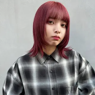 ミディアム カラー FBeauty 青山店所属・パーマ特化美容師 表参道のヘアスタイル