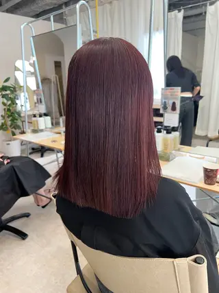 ミディアム カラー 桑原 希吏のヘアスタイル