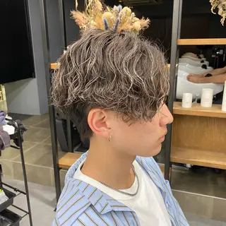 ショート パーマ メンズ 🌀メンズパーマ🌀 縦落ち/波巻きのヘアスタイル