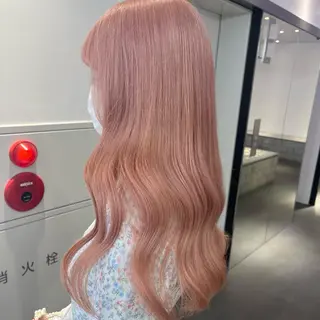 ロング カラー レイヤー×グレージュ /ピンク🩷mioのヘアスタイル