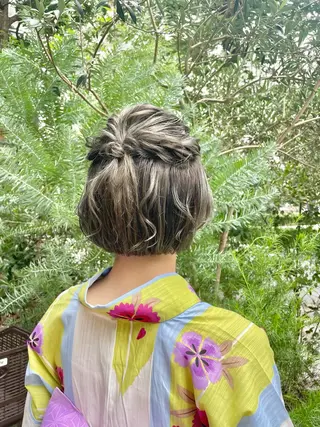 ショート カラー ヘアアレンジ ネイル マツエク・マツパ 韓国マツエク/まつパ 🎀misaki🎀のマツエク・マツパデザイン